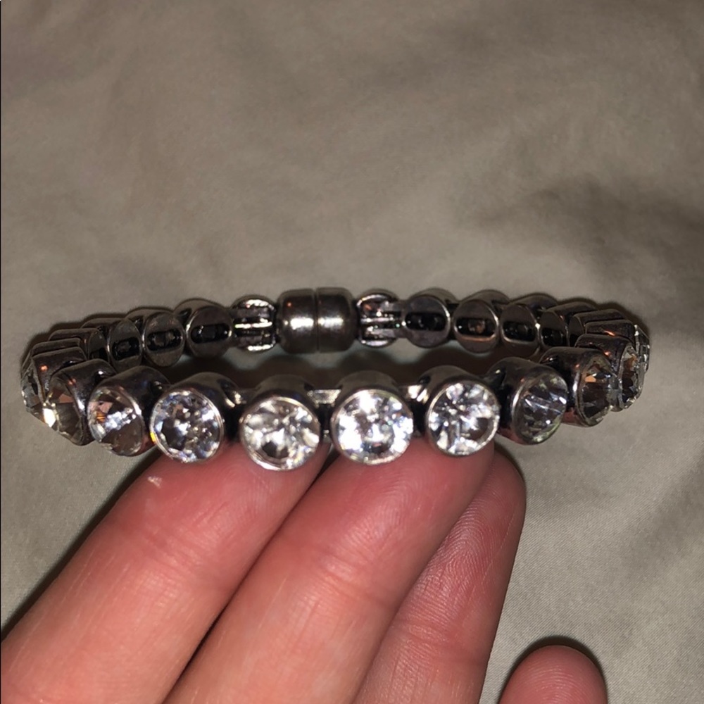 Clear with silver